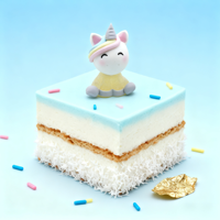 Decoraciones Comestibles para Pasteles con Forma de Unicornio, Empaquetadas Individualmente, con 24 Meses de Duración, para Cumpleaños y Repostería