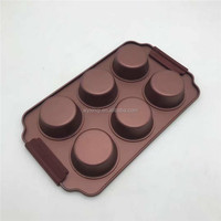 Moule à muffins miniatures 6 cavités en acier au carbone antiadhésif de 0,4 mm d'épaisseur, jetable, coloré, pour gelée et pâtisserie