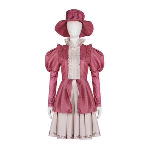 Conjunto de disfraz de Cosplay de juego de Anime rosa para <span class=keywords><strong>mujer</strong></span> al por mayor con sombrero y calcetines para fiesta de Carnaval de Halloween - Product Image 1