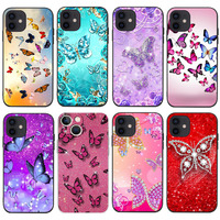 Casing Handphone Tpu Beautiful Butterfly 18 18pro 18promax untuk Iphone 11 12 13 14 15 16 17 Air Promax Pro Max Plus Shell