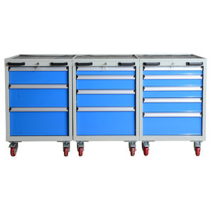 Boîte à outils robuste en métal et acier mobile à 5 tiroirs Design industriel moderne avec roues pour atelier et entrepôt OEM personnalisable - Product Image 4