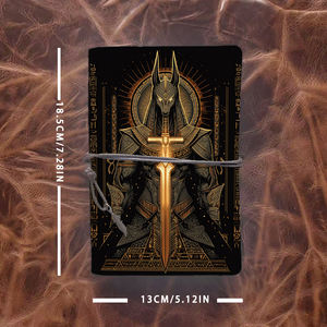 Cahier compact A6 fait main utile pour les rédacteurs Idéal pour les projets de titre et les idées de slogan avec l'armure d'épée Anubis Hier - Product Image 4