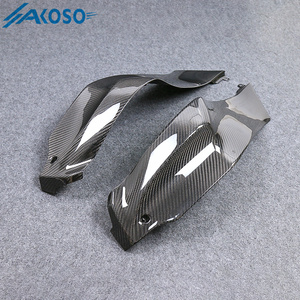 AKOSO 3K fibra de carbono seca motocicleta tanque de combustible delantero paneles laterales placa carenado para <span class=keywords><strong>Kawasaki</strong></span> <span class=keywords><strong>ZX10R</strong></span> 20212022 2023 2024 - Product Image 4