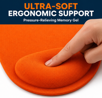 Tapis de souris ergonomique avec support de poignet en EVA souple - Prévient la fatigue pour 8h+ de travail quotidien au bureau