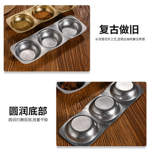 Plats à sauce en acier inoxydable, carrés et ronds, plateaux à condiments pour kimchi, vaisselle, norme JIS - Product Image 5