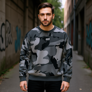 Sudadera Adidas Originals Camo Crew para hombre, talla XL, corte regular, logotipo frontal con bordado 3D, informal, para otoño - Product Image 2
