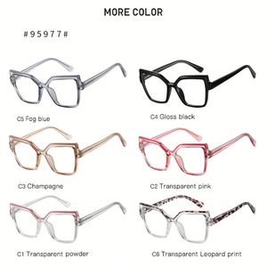 Gafas Ópticas con Marco Grande y Colores Pastel, Logotipo Personalizado, Bisagras de Resorte, Acetato, Anti Luz Azul, para Mujer - Product Image 5