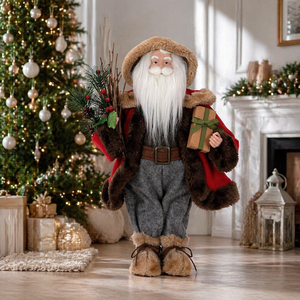 Christmas Table Decoration Nordic Gold Santa Clause Standing Figure Luxury Xmas Ornament for Modern Dining Room Decor Supply - Product Image 1