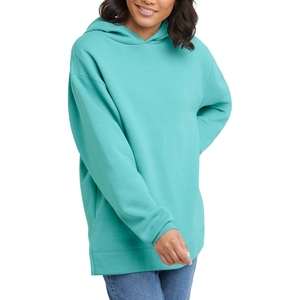Robe pull à capuche oversize pour femme, manches longues, tricotée, couleur unie, respirante, pour l'hiver, longueur longue, personnalisable à l'avant - Product Image 6