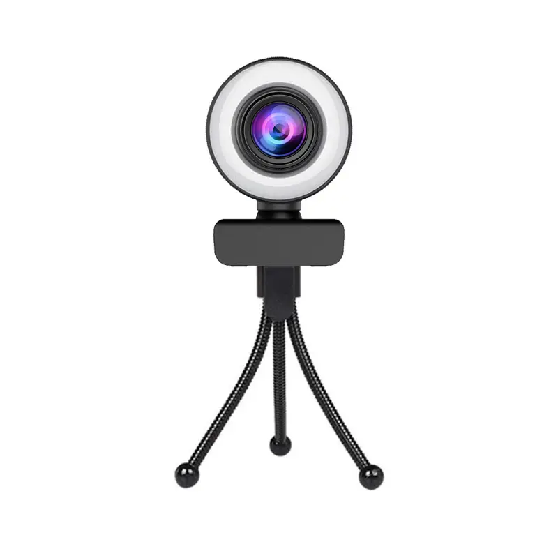 <span class=keywords><strong>Webcam</strong></span> 5 Juta HD 4K2K Kamera Video USB, Kamera Web Langsung Isi Ulang Daya Lampu Kecantikan Wajah