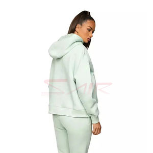 Sweats à capuche surdimensionnés personnalisés pour femmes pulls à capuche sweats à manches longues polaire automne hiver vêtements hauts avec poche - Product Image 2