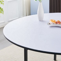Beliebte 5FT 60 Zoll Hotel Café Restaurant Outdoor Esstische Klappbare Holz-Bankett-Partytische