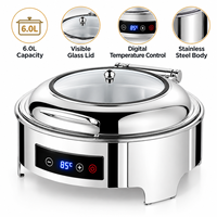 Chauffe-Plats Électrique Intelligent en Acier Inoxydable de Haute Qualité pour Buffet, Ensemble de Plats Chauds, Contrôle Numérique Intelligent, Vente en Gros Usine