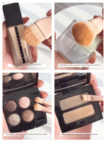 Set Kuas Makeup Penutup Noda Wajah 5 Pcs Rambut Sintetis Label Pribadi Terbaru dengan Gagang Plastik dan Kotak Cermin, Ramah Perjalanan