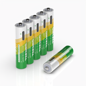 GMCELL High Capacity Lithium Battery Triple a 750mWh 1.<b>5V</b> Rechargeable Li-ion Batteries AAA with USB Cable - Product Image 2