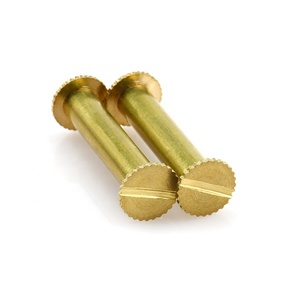 6a-1b1 Brass chủ đề nội bộ bài + đôi rãnh và có khía Đầu phẳng nam vít Chicago vít - Product Image 5