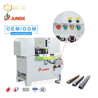 JUNDE 4,4KW Doppelsägeblatt 45 Grad Automatische Aluminiumschneidemaschine 0-5m/min