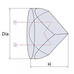 코너 프리즘 고정밀 초정밀 직경 25.4mm 광학 코팅 가공 유리 렌즈 - Product Image 4