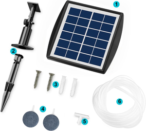 Bomba de Ar Solar para Aquário Externa 0.6L/min com Modos de Trabalho Duplos, Mini Aerador para Lagos e Tanques de Peixes de Jardim - Product Image 2