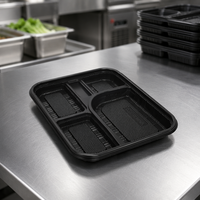 Emballages jetables pour la restauration rapide à emporter,alimentaires en plastique à 4 compartiments, échantillon gratuit