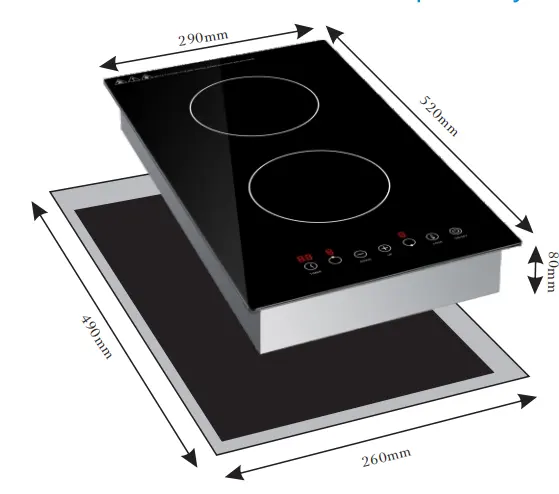 Table de cuisson électrique en verre noir haute qualité en gros Table de cuisson en céramique 2 brûleurs personnalisée pour fête à la maison Cuisinière à induction