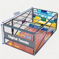Système de simulation de tennis intelligent : Machine d'entraînement au tennis réaliste pour une sensation de terrain authentique, idéale pour usage familial et commercial