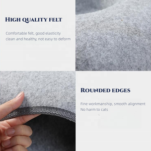 OF Vente en gros de luxe à deux étages en forme de beignets Tunnel rond en feutre personnalisé Lit pour chat Peekaboo Grotte pour chat - Product Image 6