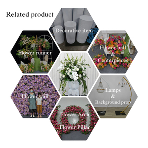 Bola de Flores Grande de Rosa Blanca de Seda Artificial y Planta Verde, Perfecta para Decoración de Fondo y Centro de Mesa de Bodas - Product Image 5