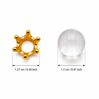 Mini globe de cristal 1/12 pour maison de poupée avec support, ornement de simulation de globe terrestre, accessoires de décoration de scène d'Halloween pour micro-paysage