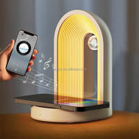Veilleuse design moderne personnalisée avec logo pour les enfants dormir haut-parleur de musique sonore à bruit blanc et lampe tactile de table intelligente