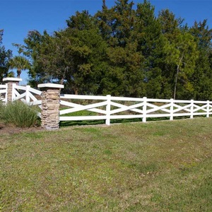 سياج من الفينيل متعدد الفينيل من البلاستيك البلاستيكي 4 سكك حديدية 6 "، مزرعة رخيصة 4 سكك حديدية ، 4 سكك حديدية من الخشب والحبوب - Product Image 3