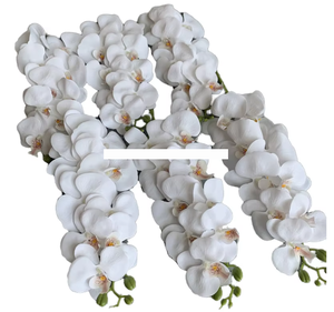 Spr Bán Buôn Handmade Nhân Tạo Phalaenopsis Màu Xanh Phong Lan 8 Người Đứng Đầu Duy Nhất Thân Thực Cảm Ứng Cho Năm Mới & Trang Trí Đám Cưới - Product Image 1