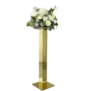 Event Decor Gold Metal Flower Stand Wedding Party Centerpieces Decoration Supplies