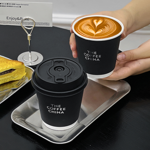Biểu tượng tùy chỉnh 8oz 12oz 16oz 22oz phân hủy sinh học đôi tường Kraft Cốc giấy cho cà phê nóng - Product Image 2