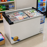 Congélateur Vitrine Commercial à Îlot, Compresseur Électronique de Marque, Réfrigérateur Vitrine pour Crèmes Glacées, Idéal pour Supermarchés - Offre Spéciale
