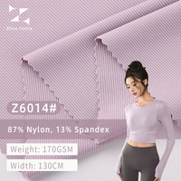 Sofort Lieferbar Atmungsaktiver Leichter Feuchtigkeitsabsorbierender Abriebfester Nylon-Spandex-Stretch Matt-Gewebe 2*2 Elastischer Rippstrick