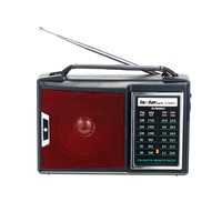 Tragbarer Multifrequenz-Modulations-Empfänger mit Aufladefunktion, FM AM KW Stereo-Radio für Zuhause mit Bluetooth-Lautsprecher