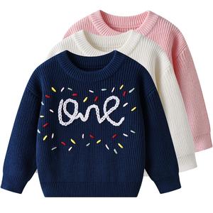 <span class=keywords><strong>Pull</strong></span> brodé pour bébé unisexe au design personnalisé <span class=keywords><strong>Pull</strong></span> en tricot à manches longues Vêtements de fête d'anniversaire <span class=keywords><strong>Pull</strong></span> pour enfants <span class=keywords><strong>Pull</strong></span> - Product Image 3