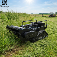 Tondeuse à gazon robotisée télécommandée CE EPA tout-terrain sans fil 22HP à moteur diesel/essence, la plus vendue, avec télécommande 500M
