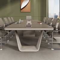 Table de conférence HYZ-252X, mobilier de bureau pour la formation, rectangulaire, en bambou, 8 personnes, résistante aux taches, design minimaliste, pour les négociations