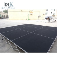 Plateforme antidérapante 4 pieds x 4 pieds avec escalier, installation rapide, scène Spider