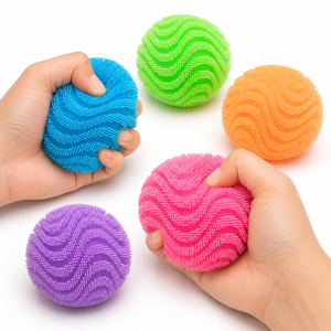 Balle anti-stress <span class=keywords><strong>rose</strong></span> à picots personnalisée, <span class=keywords><strong>jouet</strong></span> sensoriel pour soulager le stress et la relaxation, avec boîte cadeau - Product Image 6