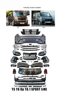 Kit di Conversione Carrozzeria Lompard per Multivan e <span class=keywords><strong>Caravelle</strong></span> da T5 T6 a T6.1, Paraurti Anteriore e Posteriore, Cofano, Griglia Auto, Faro - Product Image 2