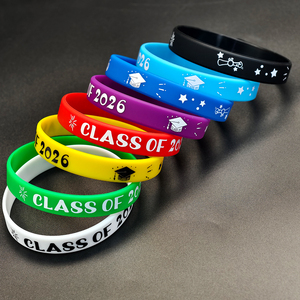 Bracelets en silicone confortables de classe 2026 Bracelets en caoutchouc réutilisables élégants pour la classe d'événements de remise des diplômes Logo personnalisé - Product Image 4