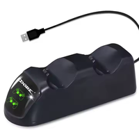 Station de charge double USB TP4-889 pour manettes sans fil PS4 avec support et alimentation, et lumière LED