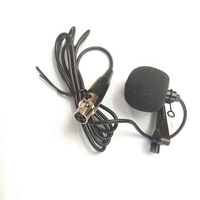 Amplificateur de microphone de casque noir Microphone de guide capacitif monté par oreille invisible Microphone de pince de collier de peau