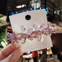 Pinces à cheveux pour dames élégantes fleurs réfléchissantes en strass accessoires de cheveux pour filles barrettes en cristal pour femmes