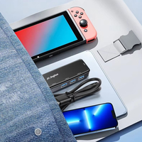 Adaptador OTG Multi-Puerto USB 3.0 Tipo-C de 4 Puertos y 5Gbps, Material ABS, Lector de Tarjetas TF para Computadora Portátil, Computadora de Escritorio
