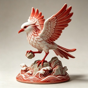 Statue en résine personnalisée BZY de l'<span class=keywords><strong>oiseau</strong></span> mythique Jingwei, sculpture de la légende chinoise ancienne, décoration intérieure, cadeau, vente en gros B2B, usine - Product Image 1
