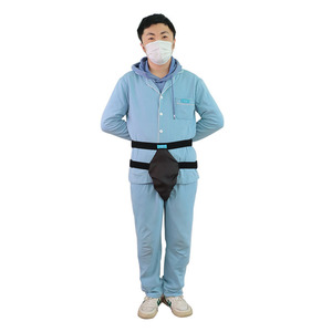 Cinturón de Soporte Escrotal Transpirable para Hombre, Ropa Interior Postoperatoria para Alivio del Edema, Negra, de Spandex/Nylon, con Tira de Soporte Íntimo - Product Image 1